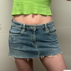 Vintage y2k refuge denim mini skirt